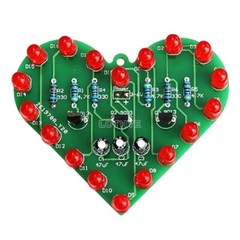 DIY Electronic LED Heart Soldering Project Teaching Learning Gift Seller