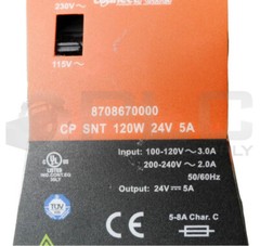 WEIDMULLER 8708670000 POWER SUPPLY 100-240V 3.0A 50/60HZ