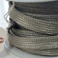 Alpha Wire 2150 Tinned Copper Oval Braid I.D. 11/16″ (17.46mm) 7 Awg 99Ft 30M