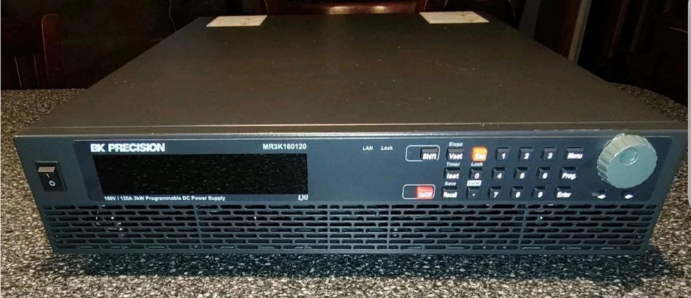 NEW BK Precision MR3K160120 DC Power Supply, 160V, 120A, 3000W Simulator Tested