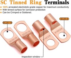 4 Gauge Wire Copper Clad Aluminum CCA 50FT Black/Red with 4ga W/ fuse block