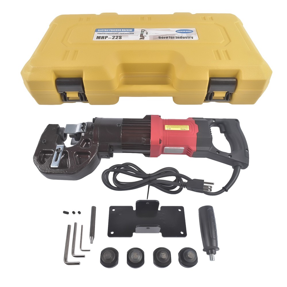 Electric Hydraulic Puncher MHP-20 1400W 22Ton w/5 Punch Dies Φ6.5/9/13/17/20.5mm
