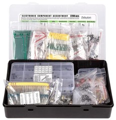 Comprehensive 2200-Piece Electronic Component Kit for DIY Electronics Projects