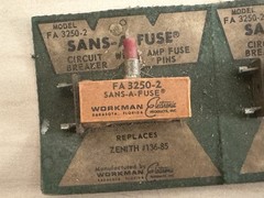 Sans-A-Fuse FA 3250-2 Circuit Breakers NOS! 6 pieces – Replaces Zenith 136-85