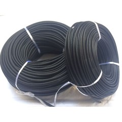 Silicon Fiber Glass Insulated Tube Braided High Temperature Sleeving 200℃ Black
