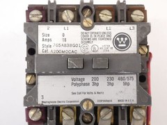 Westinghouse A200M0CAC Non-Reversing Motor Starter 600V Max