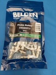 Belden Double Bubble DB6BNCU BNC Connector for RG-6 Cable (25-Pack)