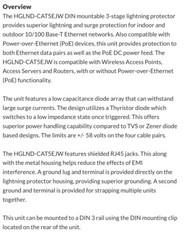 L COM HGLND-CAT5EJW HGLNDCAT5EJW Indoor Outdoor Lightning Surge Protector Din 3