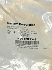NEW Mencom MIN-8MFPX-6 MIN Cordset, 8 Pole, Male / Female, 18 AWG, 6 Feet