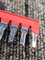(QTY 10) Phoenix Contact 3030323 Plug-in Bridge FBS 10-8 10-position – RED