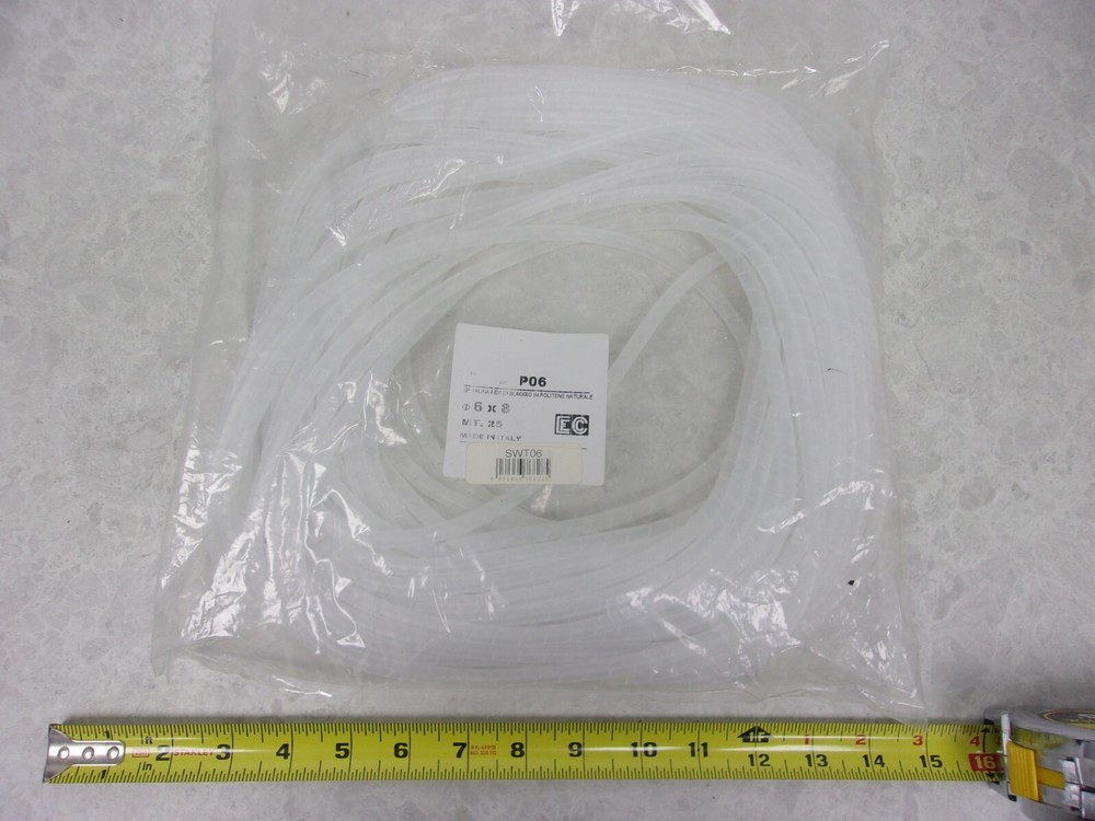 CLEAR 3/8″ 75′ SPIRAL TUBE CABLE WRAP COMPUTER MANAGE CORD, 0573C