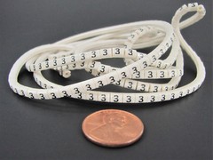 (500x) Wieland Size 22, Number 3 Slip On Wire Marker, .045″ to .065″ OD Z Type