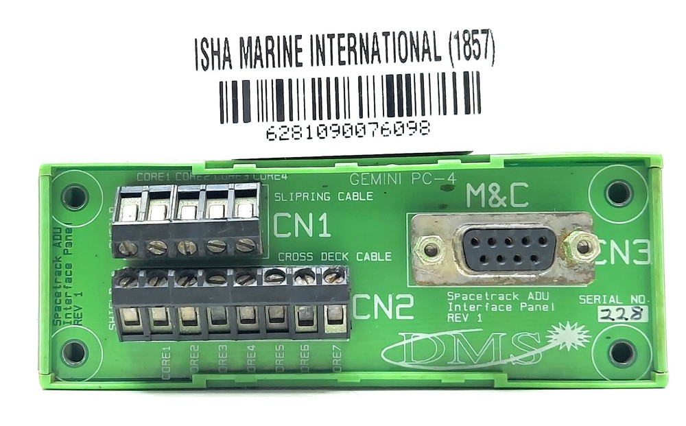 Phoenix Contact Type UM DMS Spacetrack ADU Interface Panel REV 1