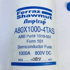 MERSEN/FERRAZ SHAWMUT #A80X1000-4TAS 1100 A FUSE 800V