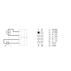 Double BTS7960 43A H-bridge High-power smart car Motor drive module