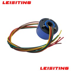 NEW 6Wires 380V AC/DC 10A 12.7MM Dia Metal Capsule Conductors Slip Ring Blue