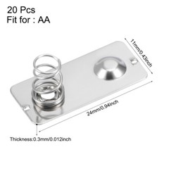 20 Pairs AA Battery Plate and Positive Negative Spring Connector