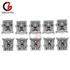 50Pcs Mini USB Type B Female SMT SMD 5-Pin Socket Jack Connector Port PCB Board