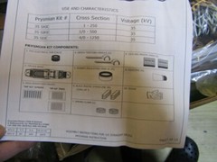 1 – Prysmian Cable and Systems, Splice Kit 1/C Straight. NEW – Box has been open