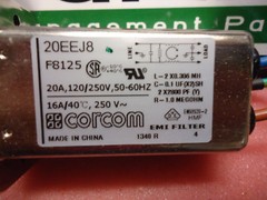 6609007-6 Corcom AC Pwr Modules-20EEJ8 – 20A IEC0WIRE LEAD FLANGE MNT Brand NEW!