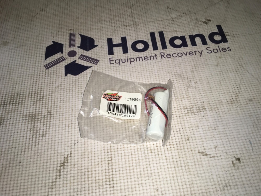 Interstate Battery, LIT0094, 3.6V 3400MAH LIT W/Plug, NOS, LG-2400