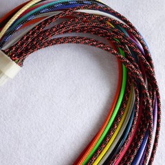 Black/Red PET Woven/Snake Skin Mesh Flame Retardant Wire Protection Cover 3-40mm