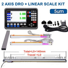 LCD DRO Kit +Linear Scales 2 Axis 3 Axis Digital Readout Display for Mill Lathe