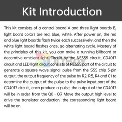 DIY CD4017+NE555 Water Flow Light LED Electronic Kit Soldering Learning Project