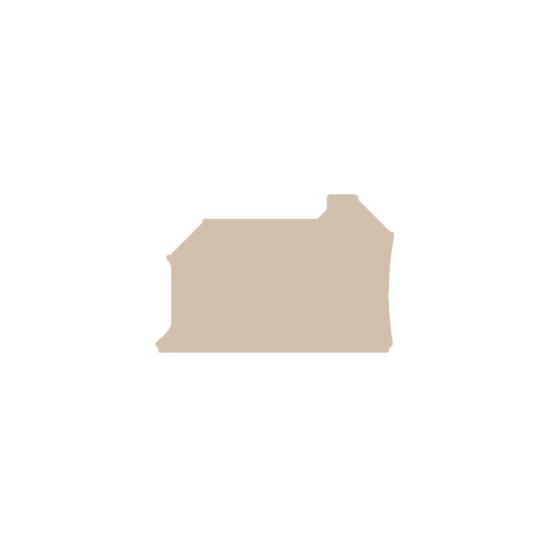 1905070000, WEIDMULLER, End plate (terminals), dark beige, Lot of 10