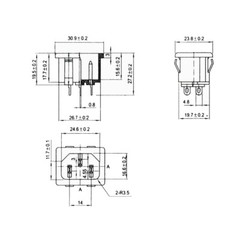 2 Pack AC Power Supply Electric Cable Connection Socket Port Jack 250V Computer