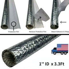 1″ ID Automotive Cable Wire Loom High Temp Protection Sleeve Wrap for Hose Line