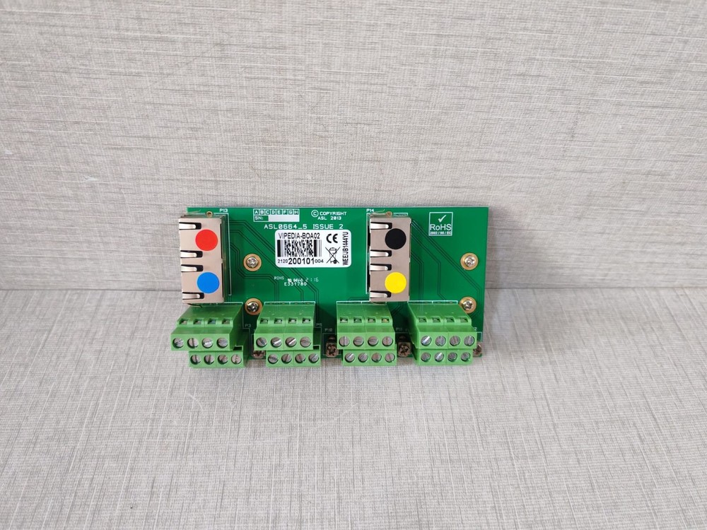VIPEDIA-BOA02 Quad Din Rail Mount RJ45 Breakout Adapter 4-Port PCB Card – NO BOX