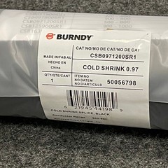 BURNDY CSB0971200SR1 Cold Shrink Splice, Black, 500-800 KCMIL