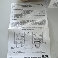 Model 7200z Tork Astronomic Time Switch 40AMPS 120 VAC 60Hz Untested -Skip A Day