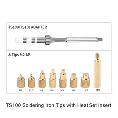 TS100 TS101 Soldering Iron Tips with M2 M2.5 M3 M4 M5 M6 M7 M8 Heat Set…
