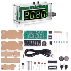 4-Digit Digital Alarm Clock DIY Kits Soldering Practice for Students Electronic