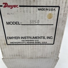 DWYER 605-0 6050 Magnehelic Gauge Differential Pressure Indicating Transmitter