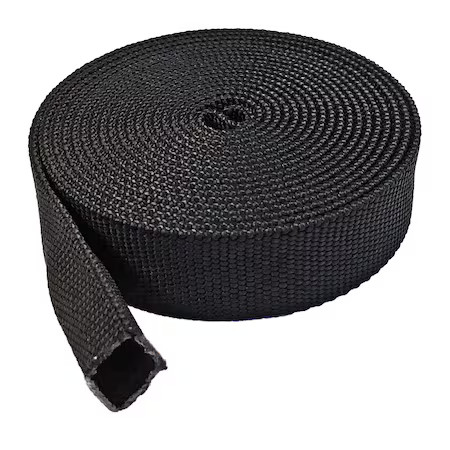 ELECTRIDUCT BS-J-DF-100-50-BK Braided Cable Sleeve, 1 in Inside Dia., 50 ft,