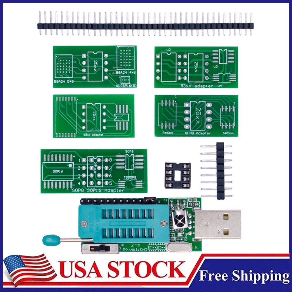 1PCS CH341A Programmer V1.7 1.8V Level Conversion W25Q64FW W25Q128FW GD25LQ64