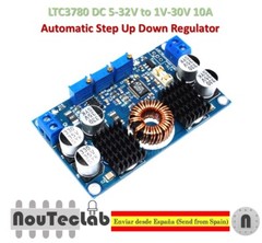 LTC3780 DC 5-32V to 1V-30V 10A Automatic Step Up Down Regulator Charging Module