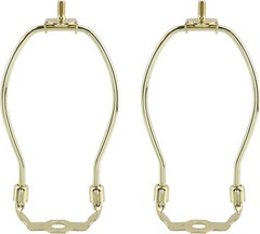 6 Inch Lamp Harp, 2 Pack Heavy Duty Lamp Shade Holder Adapter Harp Bracket