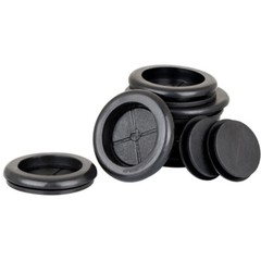 Blanking Closed Grommets Rubber Blind Plugs Single-Sided Protection Coil Black