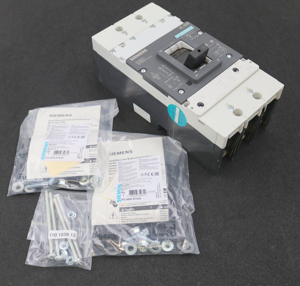 SIEMENS Circuit Breaker VL400 3VL4740-1DC36-0AA0 415VAC 3 Pole IR-320…400A