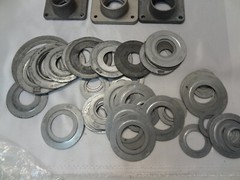 LOT OF (19) MISC. CONDUIT METER HUB SOCKETS + (50) REDUCING WASHERS