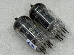 (2) Tung-Sol JTL-5687 Mil Spec Vacuum Tubes Black Plates O Getters Test Strong