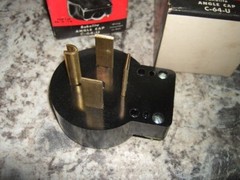 2 New midwest electric products bakelite angle plugs c-64-u 60amp 4w 125/250v
