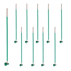 10 Pack 8 Inch 10 AWG Copper Grounding Pigtails with Green Screws for Electri…