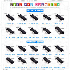 40Pcs 74Lsxxx and 74Hcxxx Series Low-Power Logic IC Assortment Kit