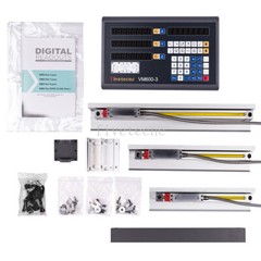 complete set milling/lathe/drill machine dro digital readout+3 pcs linear scales