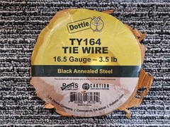 (QTY 12) LH Dottie TY164 400′ Tie Wire, Carbon Annealed Steel, 16.5 AWG, Black